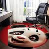 1PC Panda Smile Office Round Area Rug,  Mat Suitable ForOffice, Under Office Chairs Bedroom Living Room Home Decor, Room Deco