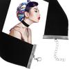 Women Fashion Elegant Retro Gothic Black Ribbon Necklace Velvet Choker
