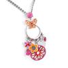 [H2363] - Designer Necklace 'Vahiné' Pink Orange