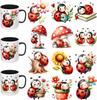 12PCS UV DTF Cup Wrap,UV DTF Transfer Paper Suitable for Mugs, Glasses, Notebooks, Computers, Tables and Chairs, Etc (Ladybug)
