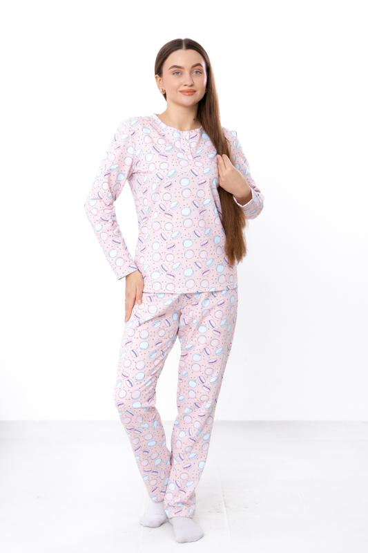Pajama Set (женщины) – Мягкий хлопковый флис, Длинный рукав и Штаны, Демисезон 8240-024-1 HC