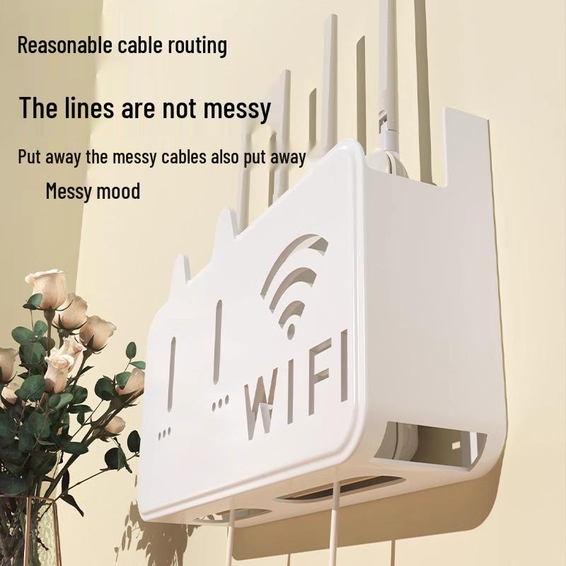 Настенный перфорированный ящик для хранения для WiFi-роутера/ТВ-приставки