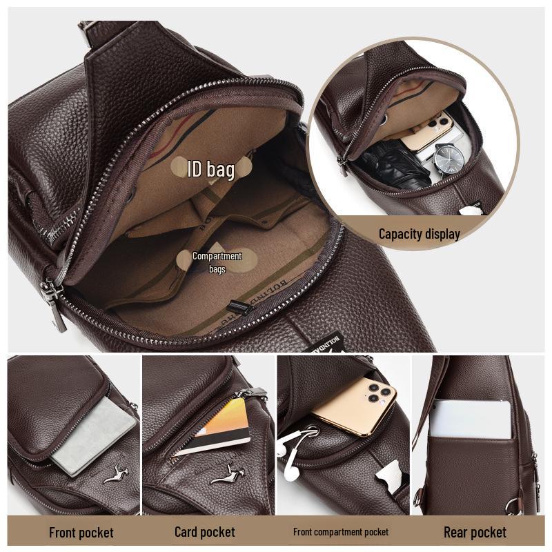 Мужская сумка-мессенджер BOLINDAISHU из натуральной коровьей кожи