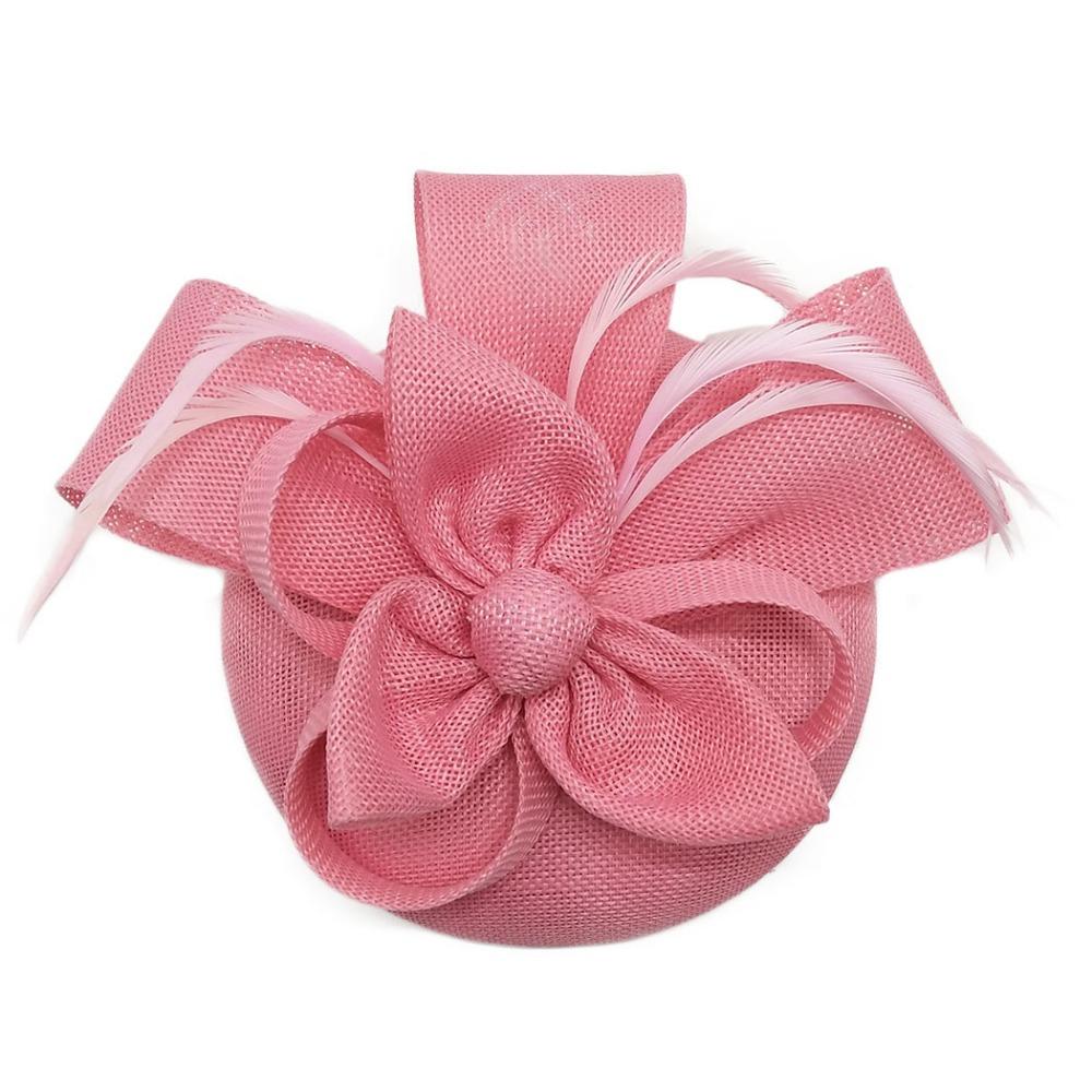 Solid Color Bride Headband Hepburn Style Wedding Headdress Fascinator Headpiece Wedding Party