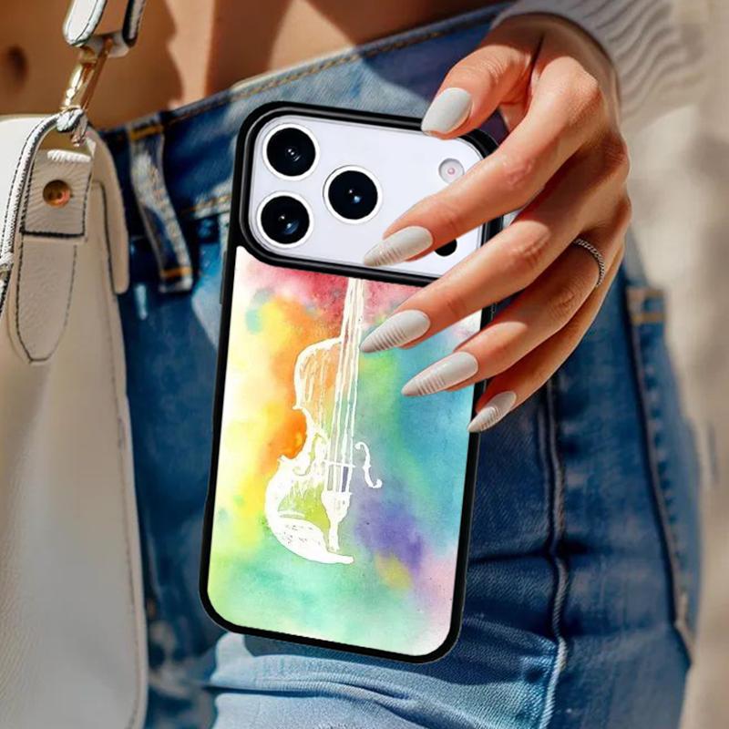 Музыкальные ноты Скрипка Классический мягкий Чехол для телефона Для iPhone 17 Air 14 15 13 12 Max Чехол Для Apple 16e 11 Pro Max Plus Coque