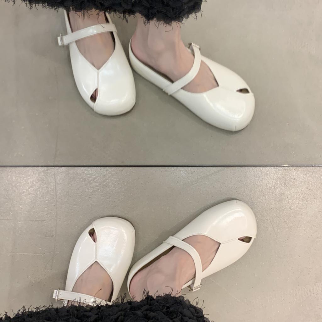 Крутые шлепанцы на толстой подошве с закрытым носком, женская уличная обувь, лето 2025, новинка, под юбку, супер огонь, на одном ремешке, полуботинки, серебристые, одинарные туфли