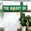 15.7×3.94inch Vintage Green "THE DUGOUT " Metal Sign, Aluminum Sign / Decorative Sign, Themed Wall Art for Sports Bar, for Man Cave Decor, Classic