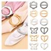 Flower Waist Adjustment Fixed Snap Round Heart Clothing Corner Knotted Buckles Jewelry   Women