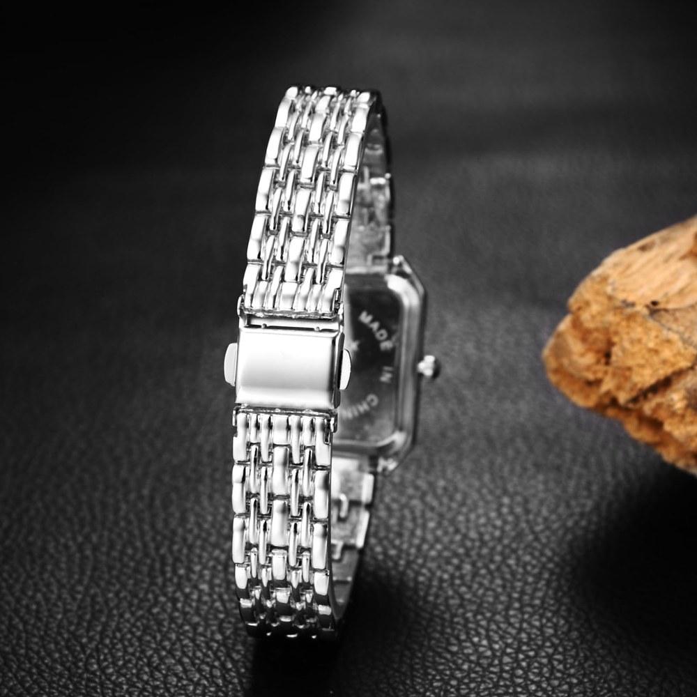 JEWELRYWE Женские квадратные наручные часы-браслет Серебристые Аналоговые Водонепроницаемые Кварцевые Модный Аксессуар Подарок