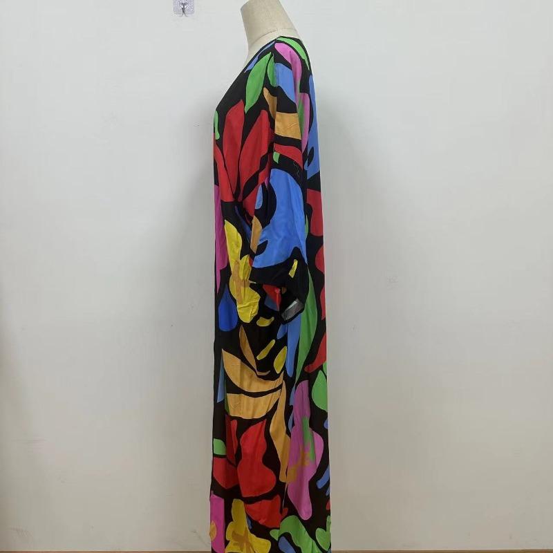 Plus Size Women's Print Beach Holiday Long Cardigan Bikini with Swimsuit Cover Up