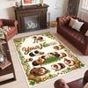 Forest Nature Theme Crystal Velvet Rug Personalized Custom Name Text Soft Floor Mat Home Decor