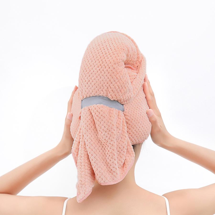 Quick-Dry Pineapple Plaid Hair Towel Cap & Wrap Headband