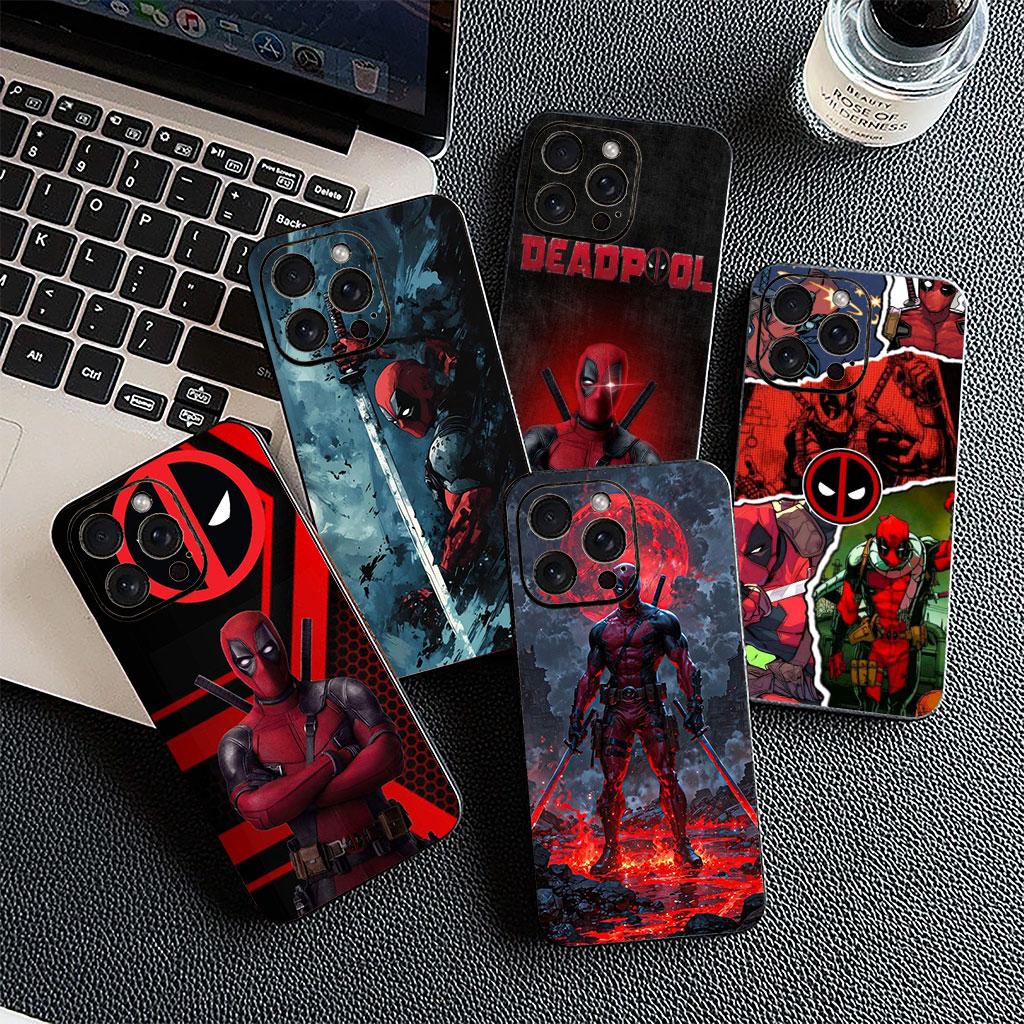 Чехол для телефона Deadpool Marvel для Apple iPhone 16 15 14 11 Pro Max 7 8 Plus SE2 SE3 SE 2022 2020