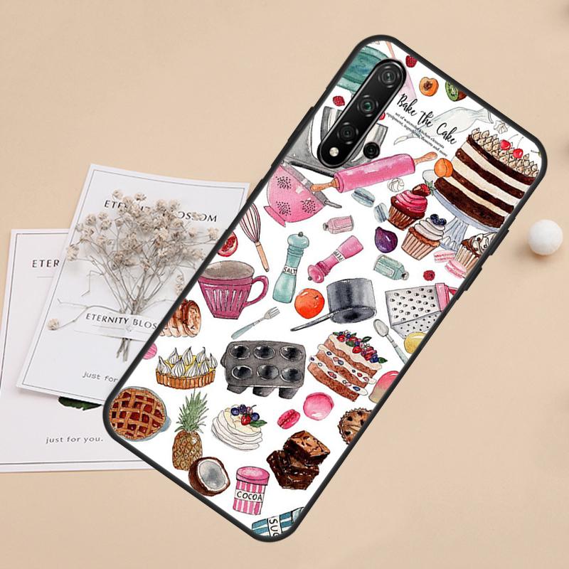 Baking Cook Chef For Huawei Nova Y91 Y61 Y60 Y70 Y72 Y73 Y90 9 10 SE 7i 8i 11i 12i P30 P40 Lite P60 Pro Case
