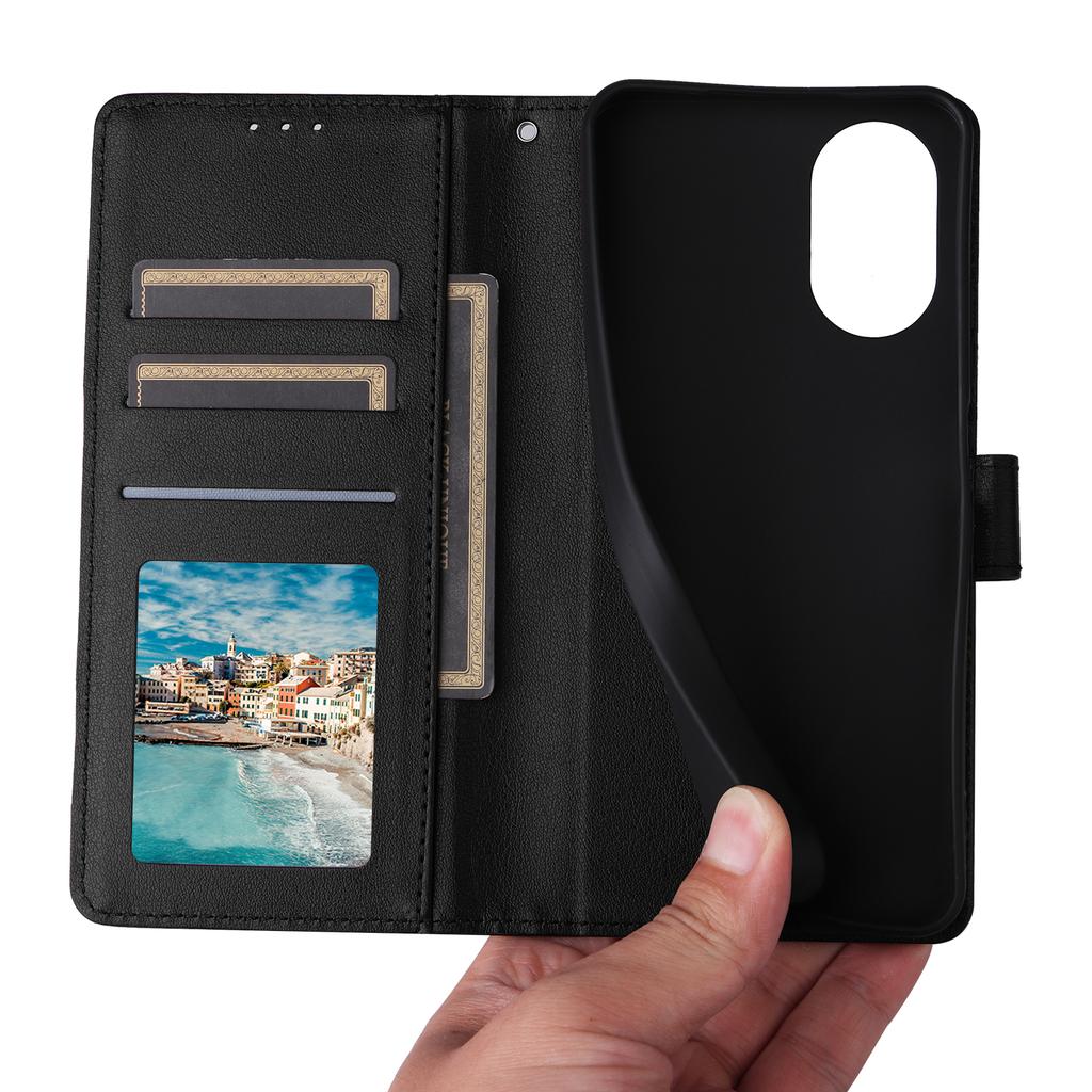 For Oppo A18 4G Mobile Phone Case PU Leather Stand Flip Phone Cover