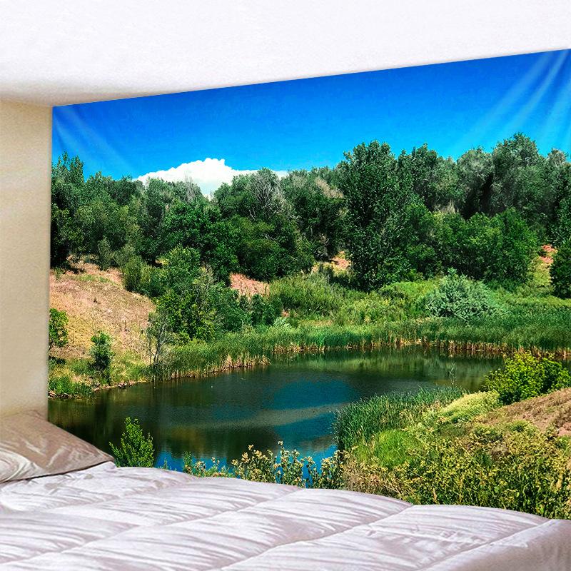 Природный Пейзаж Гобелен Красивый Тропический Лес Настенный Гобелен Хиппи Спальня Гостиная Колледж Общежитие Украшения Дома