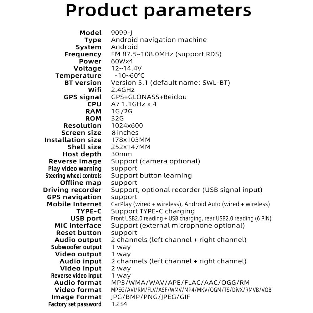 8 Inch For Lada Priora I 2013-2018 2 Din Car Radio Multimedia Video Player Android GPS Navigation Audio Carplay 2+32GB