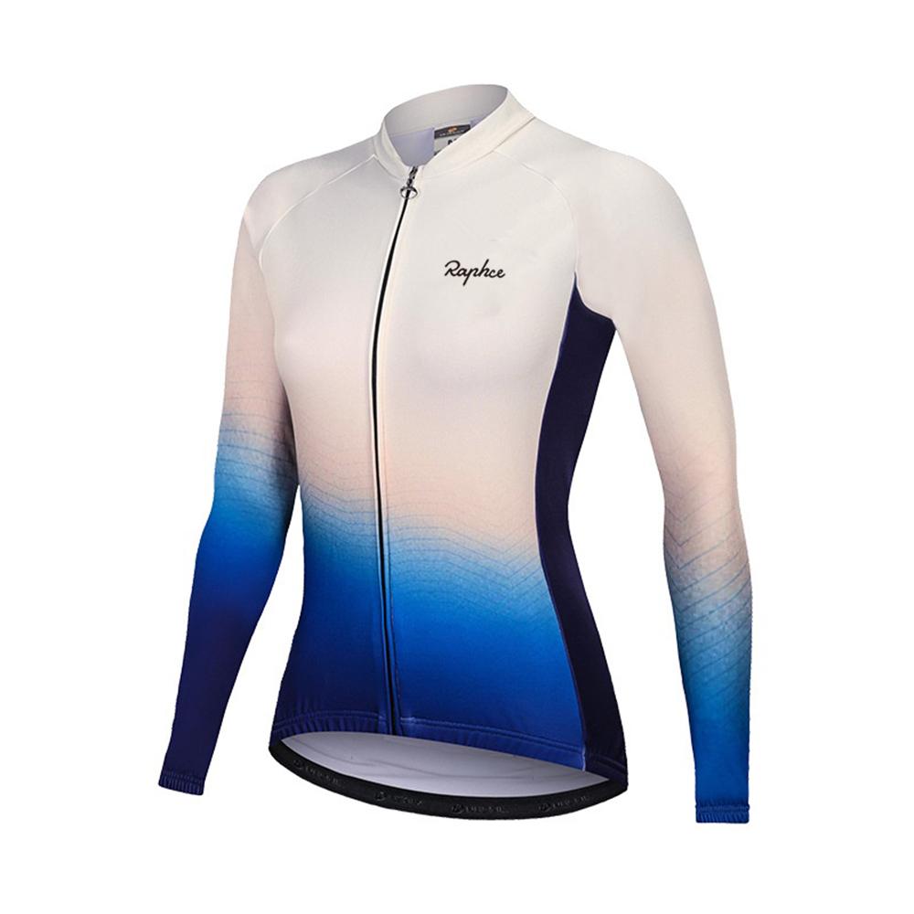 Raphce Женская веломайка с длинными рукавами, рубашки для женщин, одежда для велоспорта, дышащая веломайка для горного велосипеда с 3 карманами