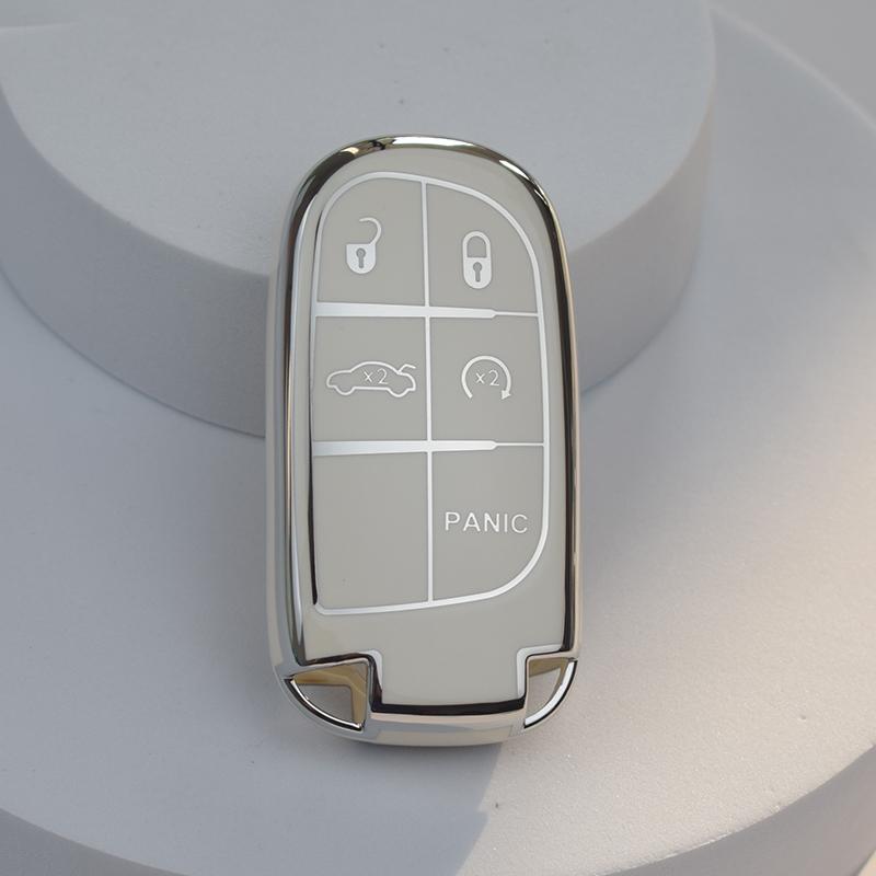 Чехол для ключей из ТПУ с 5 кнопками для Jeep Renegade Grand Cherokee для Dodge Ram Charger 1500 Challenger Chrysler 300C Journey