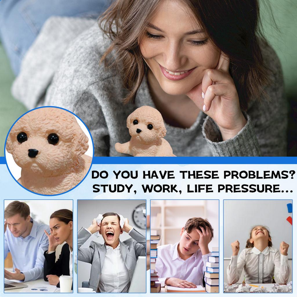Cute Pet Puppy Decompression Toy, Two Colors Available, Tabletop Ornament, Cute Puppy
