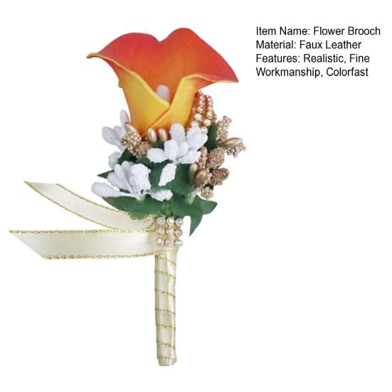 Инновационная обычная каллилия нагрудный значок реалистичный DIY имитация жениха невесты жениха поддельный цветок корсаж