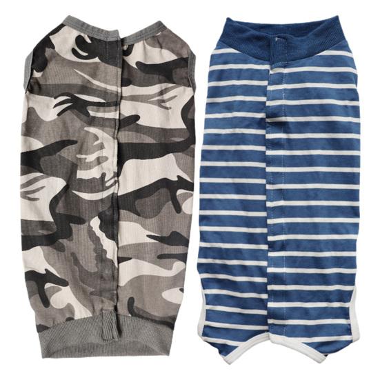 Костюм для восстановления питомца Высокоэластичный Камуфляжный принт Комбинезон для собаки Пижама Хирургический халат Жилет