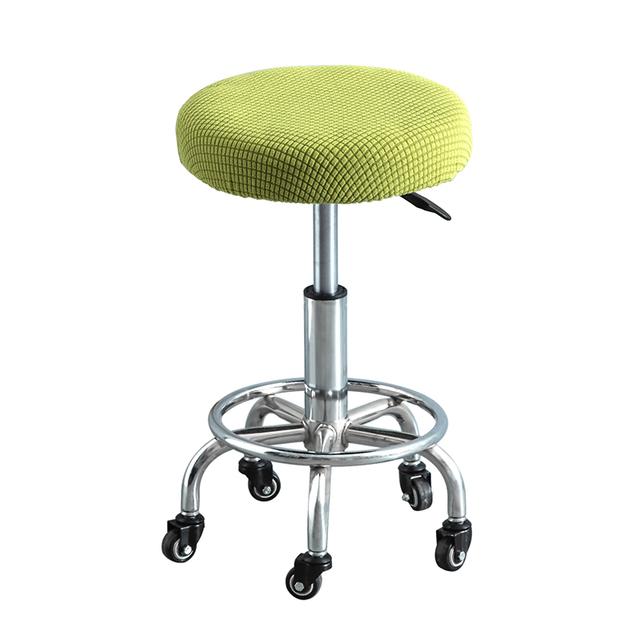 Чехол на барный стул, флисовый круглый чехол на стул, съемный чехол на табурет, твердая защита подушки сиденья, моющийся барный стул