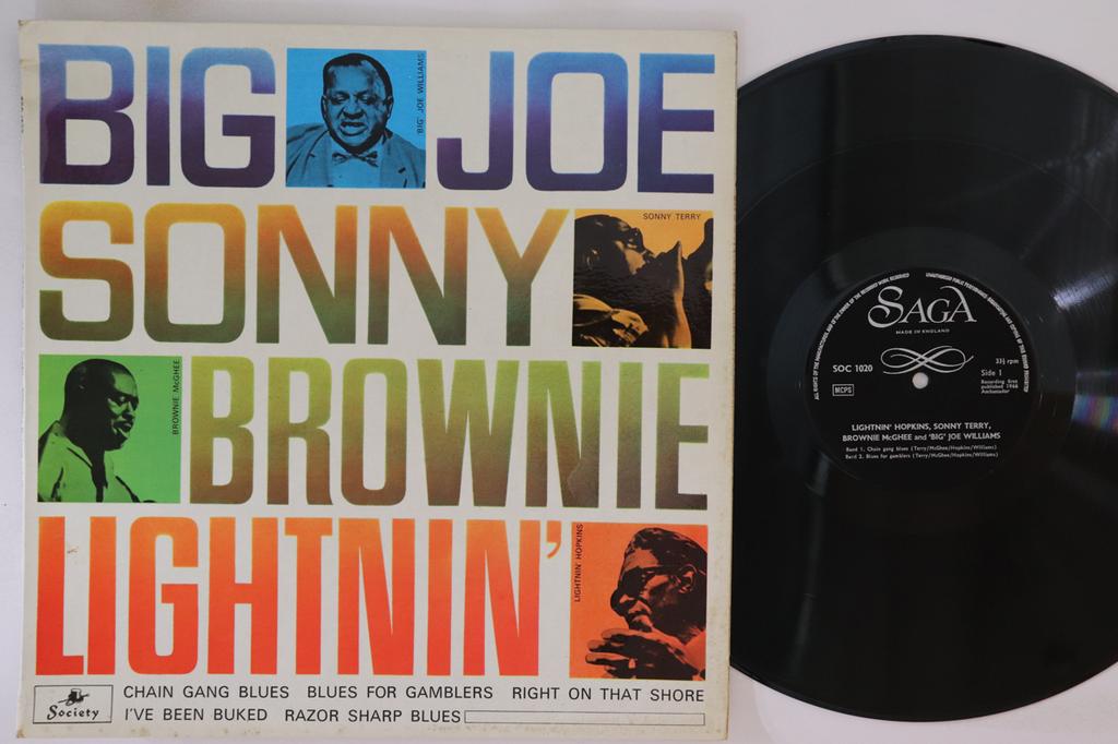 LP Record LIGHTNIN HOPKINS BROWNIE MCGHEE   Big Joe Sonny Brownie Lightnin SOC1020 SAGA SOC UK Blues Used