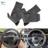 For Toyota E'Z RAV4 Auris 2014 Corolla iM 2017 Scion iM 2016 Hand-stitched Car Steering Wheel Leather Cover Interior