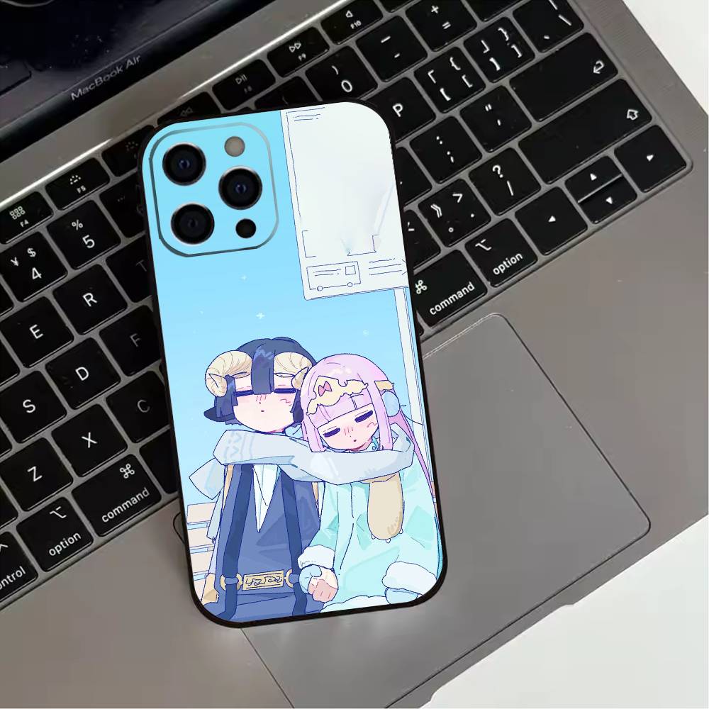 Sleepy Demon C-Castle Phone Case For iPhone 17,16,15,14,13,12,11 Plus,Pro Max,XS,Soft Silicone Black Cover