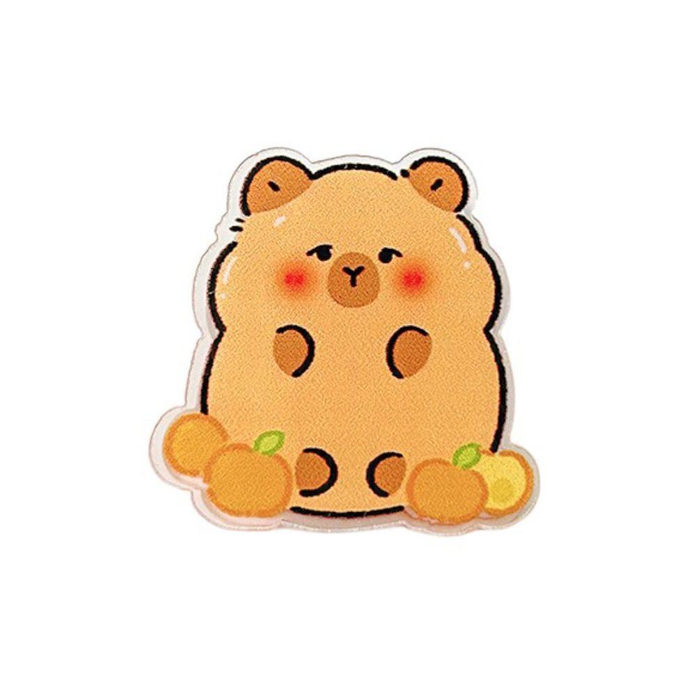 Скрепка Капибара PP Скрепка Капибара Акриловая Скрепка Зажим для Запечатывания Мультяшный Зажим для Заметок Зажим для Фото