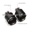 Universal Carbon Fiber Exhaust Tailpipe: Double-Layer, Large-Diameter, Clamp-On, No Welding Needed for All Car Models.