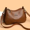 Autumn New Autumn Style Middle Aged and Elderly Women's Bag Shoulder Crossbody Bag Soft Leather Women's Singles Bag