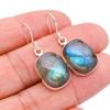 StarGems® Natural Labradorite Handmade 925 Sterling Silver Earrings 1.25" F5774