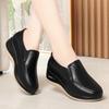 Spring and Autumn New Soft-soled Shoes, Casual Leather Shoes, Comfortable Single Shoes, Wedge Heels, Ladies' Platform Shoes