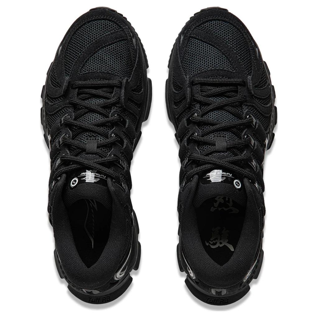 Li Ning Lijun Ace Shock Absorbing Wear Resistant Low Top Running Shoes Men Running Shoes Black AZGU077-3
