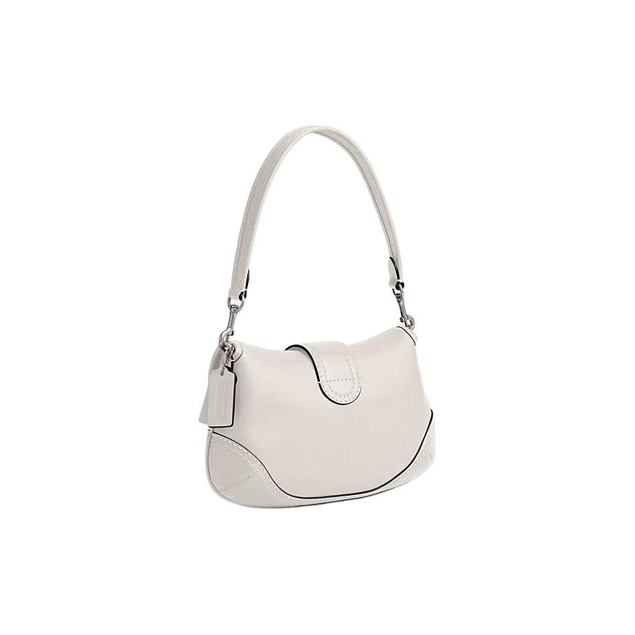 COACH Soho Cow Leather Hobo Bag, One Shoulder Handbag Large Women's Pink White CR699-LHCHK