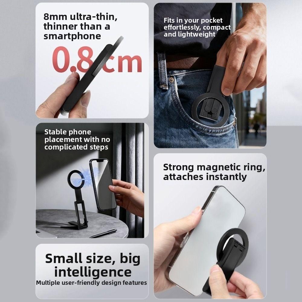 Foldable Single-sided Magnet Tripod Creative Desktop Phone Stand Phone Handle Holder for Home