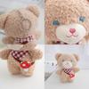 Adorable Plush Teddy Bear Cute Mushroom Bear Keychain Soft Stuffed Toy 12cm
