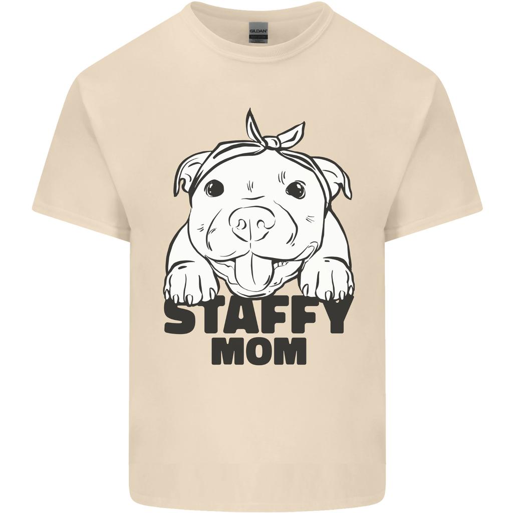Staffy Mom Funny Staffordshirt Terrier Unisexs Light Cotton TShirt