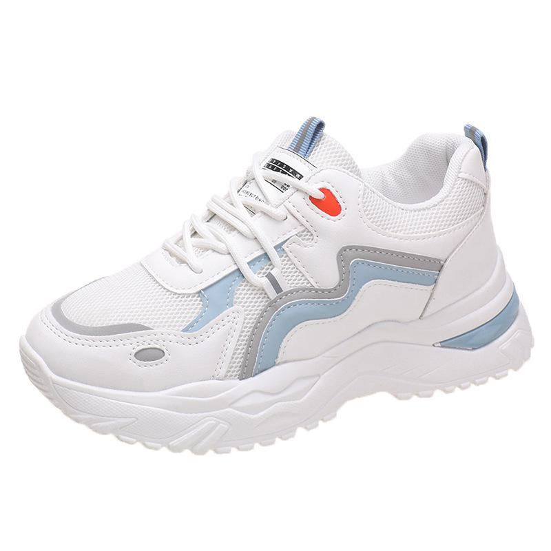 2025 весна новые сетчатые дышащие низкие кроссовки корейская версия спортивной обуви цветовая платформа женская повседневная обувь