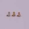 Vogue Small Cartilage Stainless Steel 2022 New 1PC 20G Trend Screw Back Piercing Jewelry Stud Earring Charming