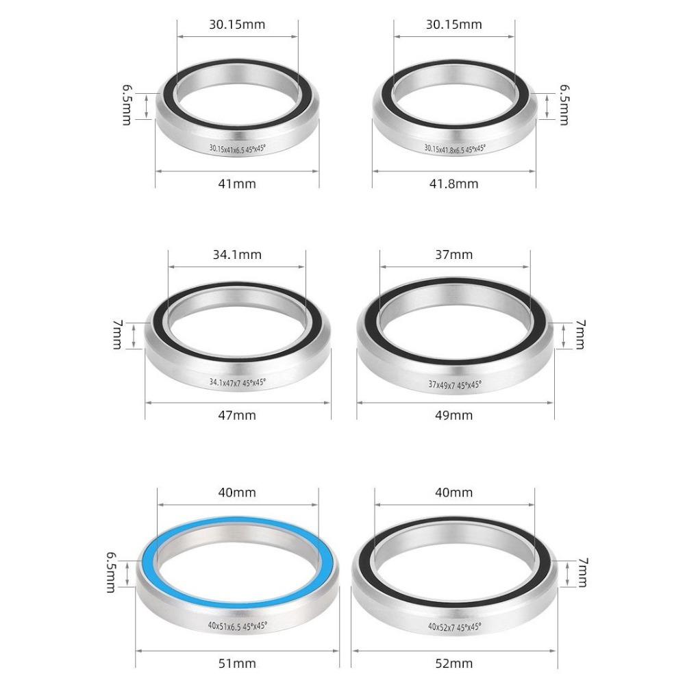 General Bike Headset Bearing Steel Wear Resistance Bicycle Headset Bearing Steering Bearings Waterproof Bike Repair Parts