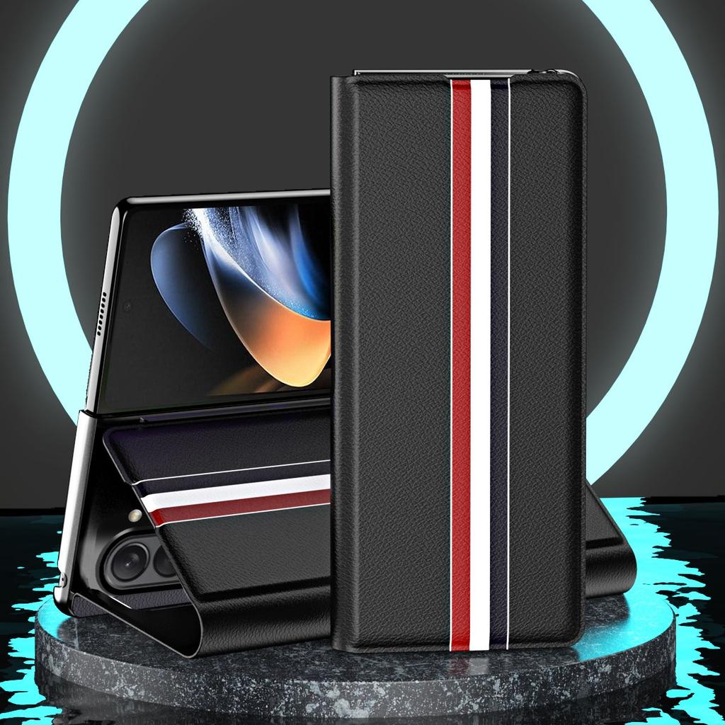 Full Protection Wallet Case for Samsung Galaxy Z Fold 5 Fold5 5G Fold 3 4 2 Fold3 Fold4 Fold2 Matte Feeling Leather Card Holder