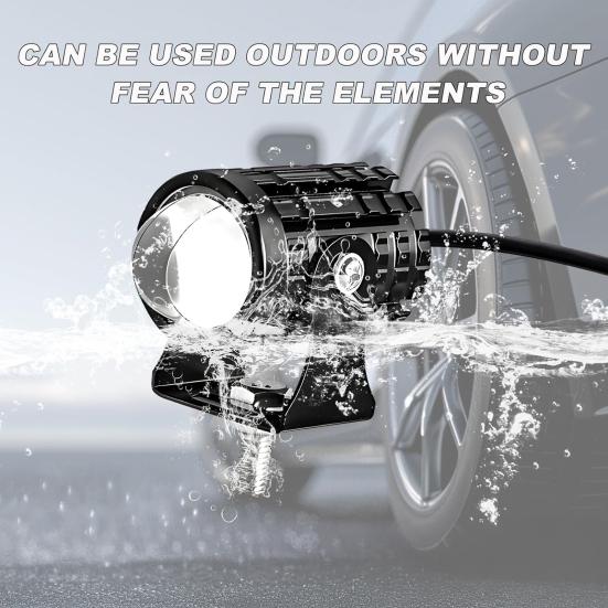 2Pcs Motorcycle Headlight Waterproof Led Spotlights Multi-Mode Switch Led Driving Fog Lights