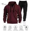 Комплект из 2 предметов: мужская толстовка, брюки, комплект с капюшоном, завязками на шнурке, длинные спортивные топы с эластичной талией, длинные брюки, однотонный мешковатый спортивный костюм