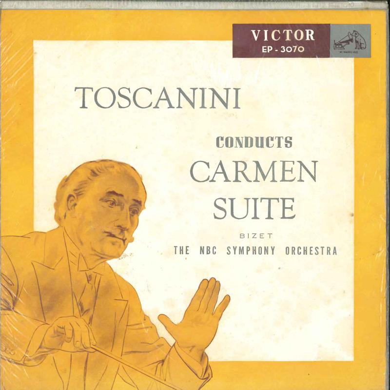 7-дюймовая пластинка TOSCANINI CONDUCTS THE NBC SYMPHONY - Carmen Kumikyoku EP3070 VICTOR Япония Классика Б/У