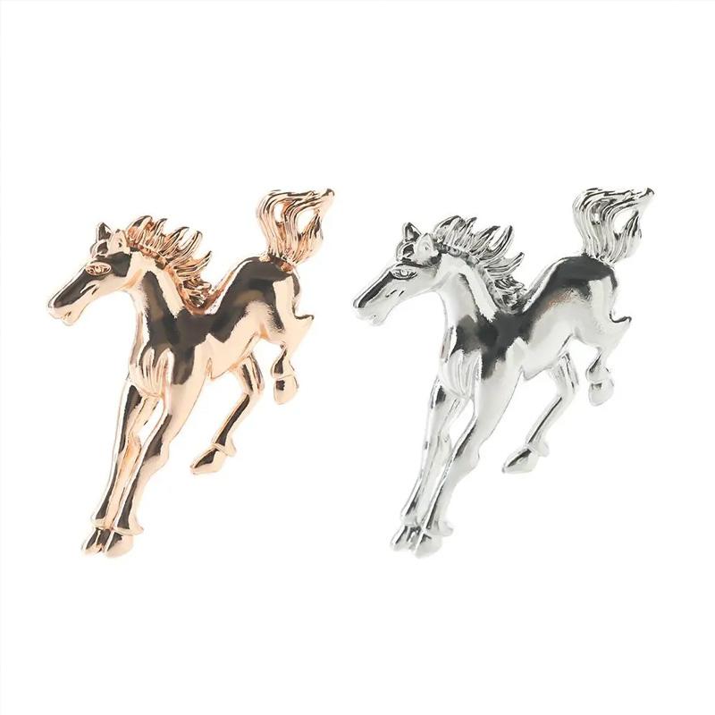 1Pc Zinc Alloy Fresh Metal Brooch Gift Cloth Decoration Exquisite Horse Brooch