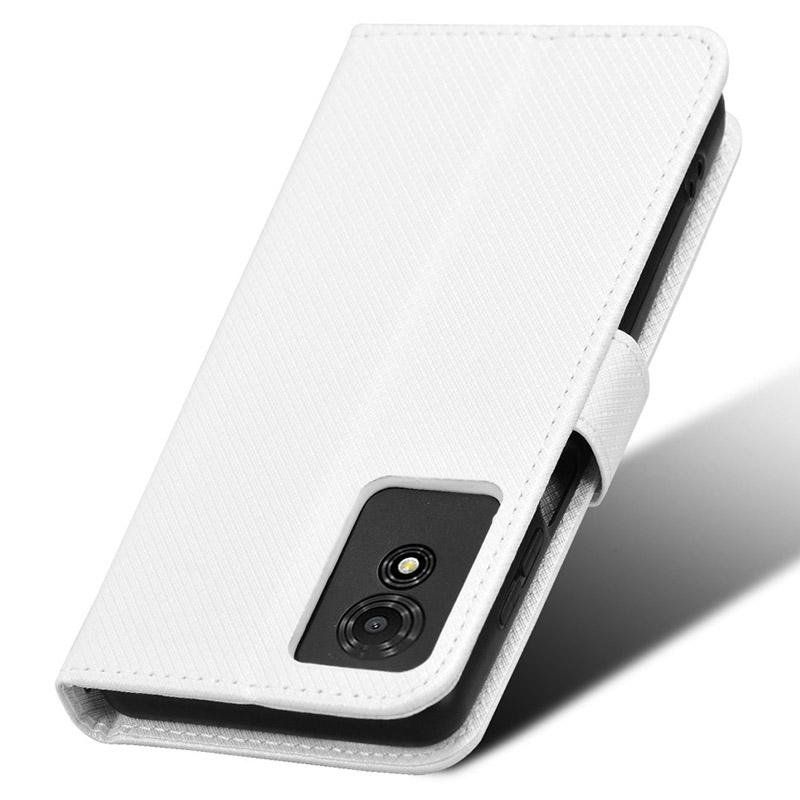 Для TCL 501 Чехол-книжка Текстура бриллианта Искусственная кожа Чехол для телефона с подставкой