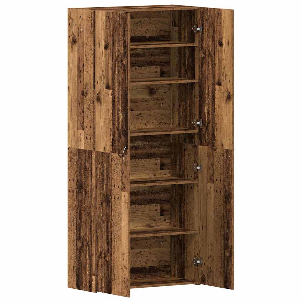 Shoe Cabinet with Shelf Brown 80 x 35.5 x 180 cm Particleboard